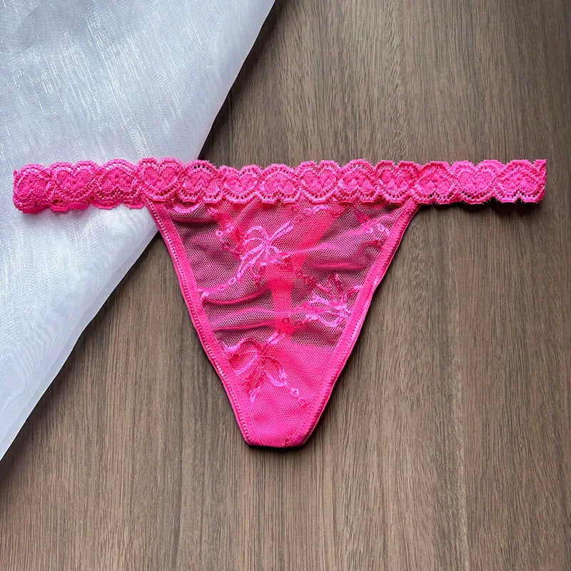 Personality Custom Name Crystal Letter Thong Lace Bikini Panties G-String Low Waist Briefs Sexy Body Jewelry for Hot Wife Gift - Madeinsea©