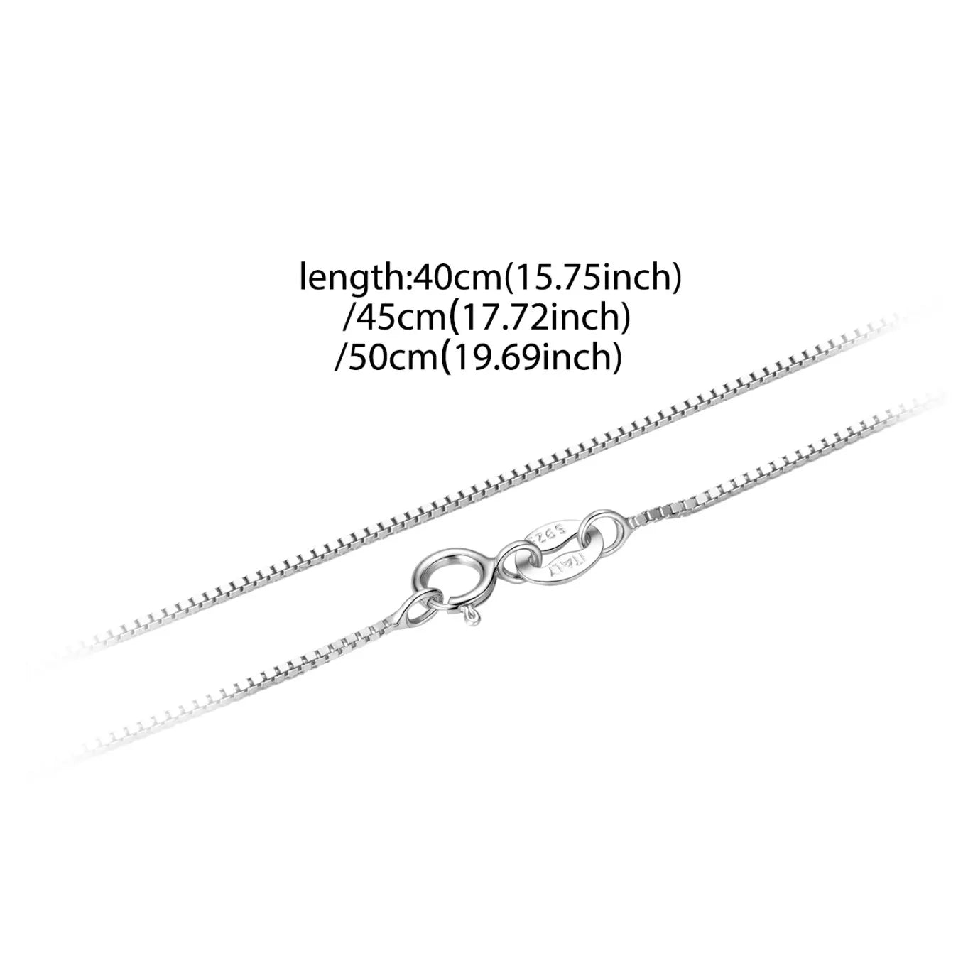 WOSTU 925 Sterling Silver Snake Chain Box Necklace 18k Gold Basic For Women Girls Fit Pendant&Charm Fine Jewelry Thin&Strong