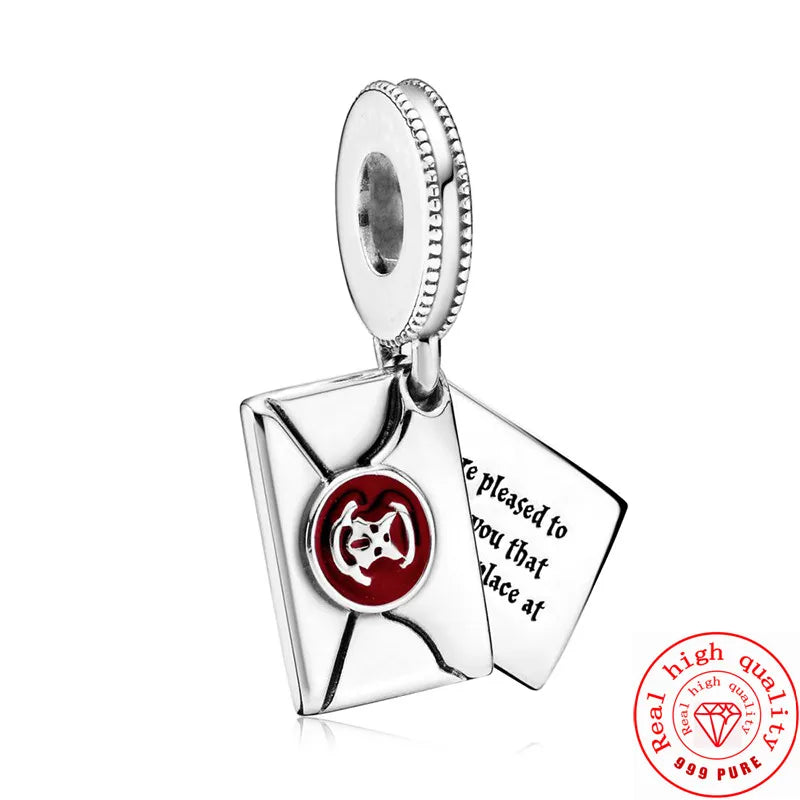 MINISO Disney Hot selling S925 Sterling Silver Harry Potter Charm Suitable Original Pandora Bracelet Exquisite Gift For Women