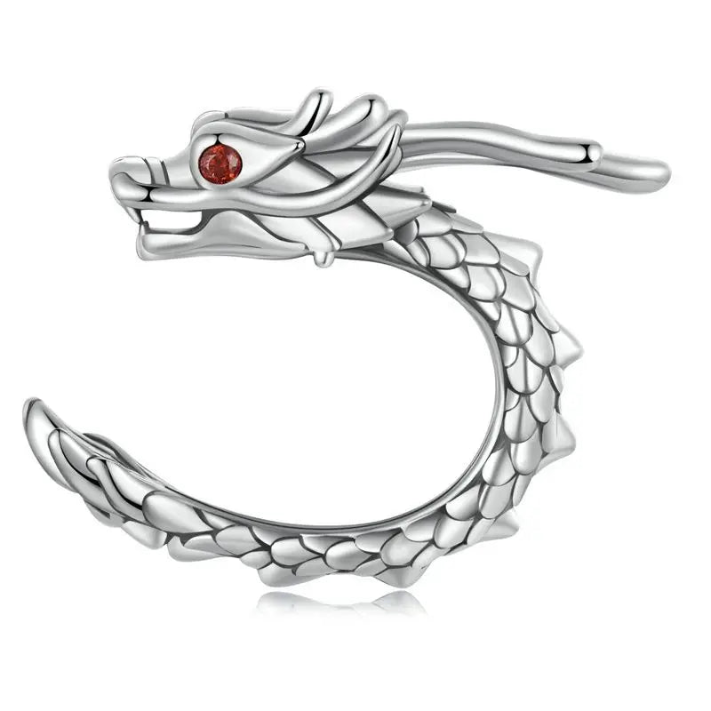 WOSTU Solid 925 Vintage Silver Stackable Twisted Ear Clip Huggies Earrings For Women, s925 Ball Studs Drogaonfly Ear Cuff Gift