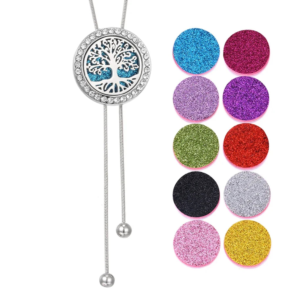 New Long Tassel Aromatherapy Necklace Perfume Essential Oil Diffuser Pendant Necklace Scent Aroma Jewelry Women Tassel Necklaces