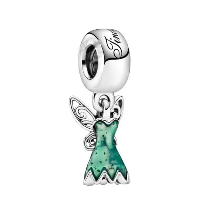 New Original 925 Silver Plated Accessories Fashion Charm Perfume High Heels Bead Fit Pendant Bracelet For Women DIY Jewelry Gift