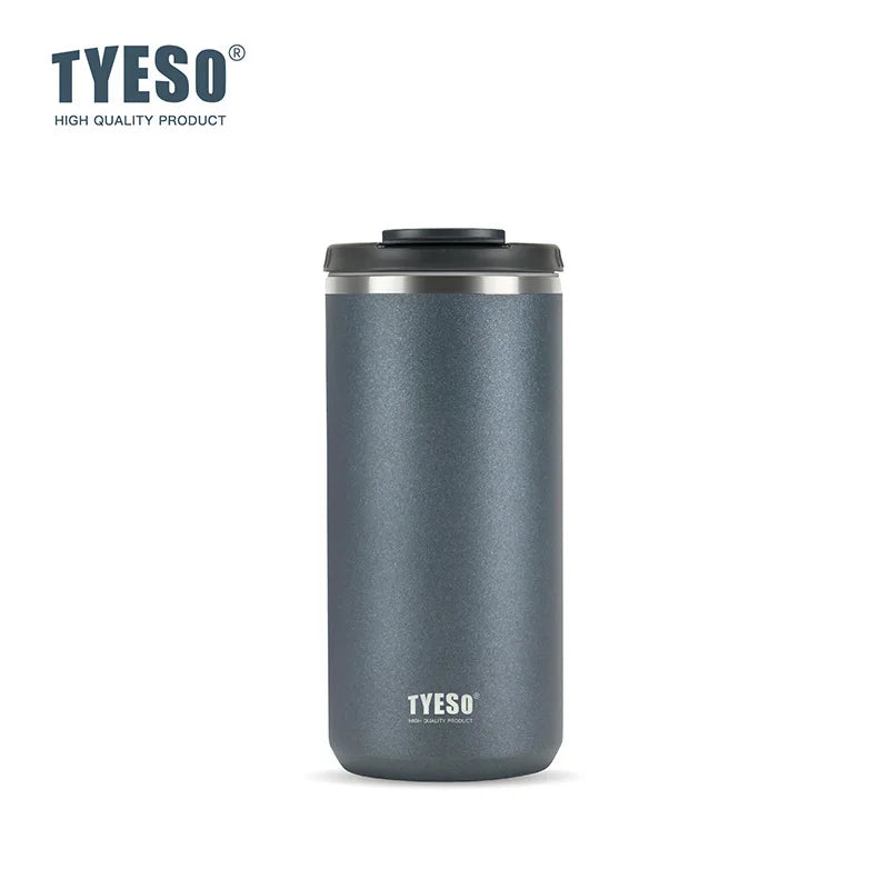 Tyeso Water Bottle 600/750ML Stainless Steel Tumbler Travel Mug Vacuum Leak-Proof Direct Drink Portable Office/Car/Coffee Cup