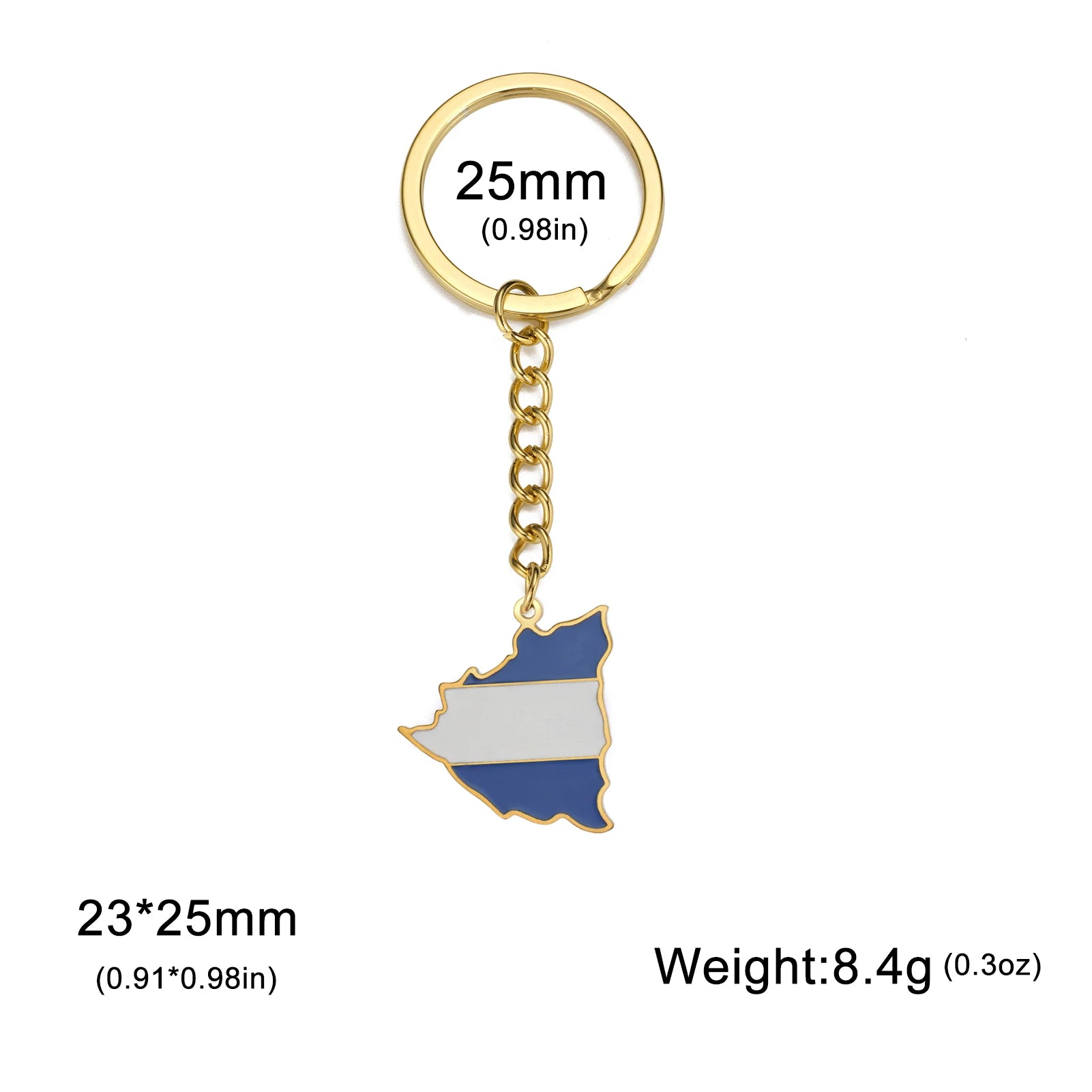 Dreamtimes France Poland Mexico Map Pendant Keychain for Women Men Stainless Steel Key Ring Qatar Ghana Syria Haiti Jewelry