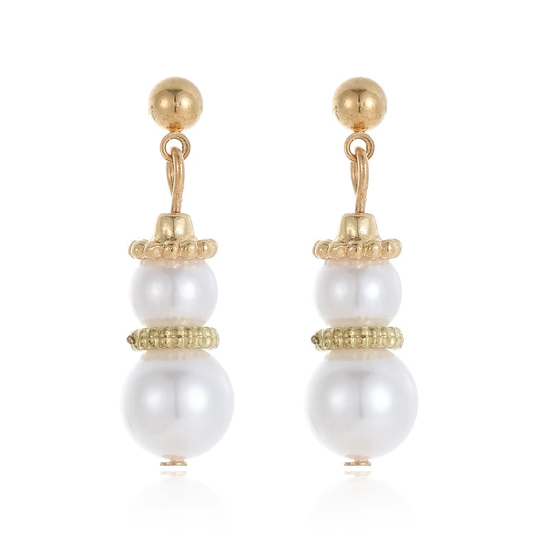 New Fashion Christmas Earrings for Women Cute Cartoon Gingerbread Man Zircon Elk Snowflake Xmas Tree Pearl Earring Girl Jewelry