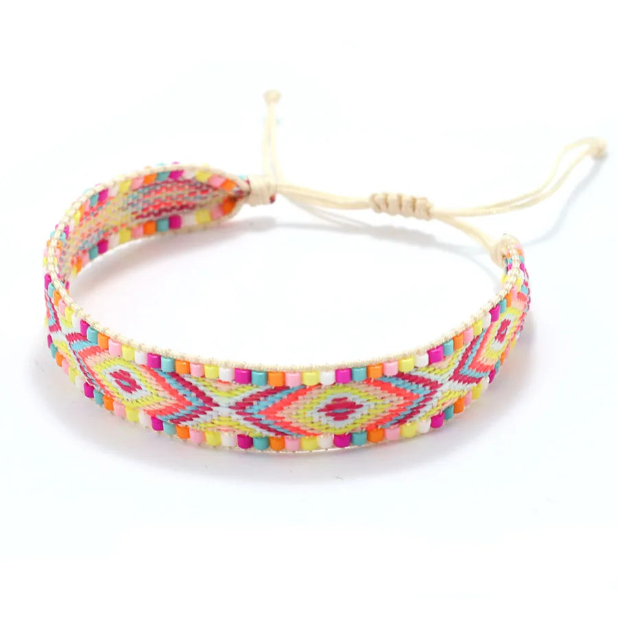 Bohemia Handmade Weaven String Bracelet Men Women Seed Beads Braclet Adjustable Ethnic Tibet Braslet Beach Leisure Pulseira Gift