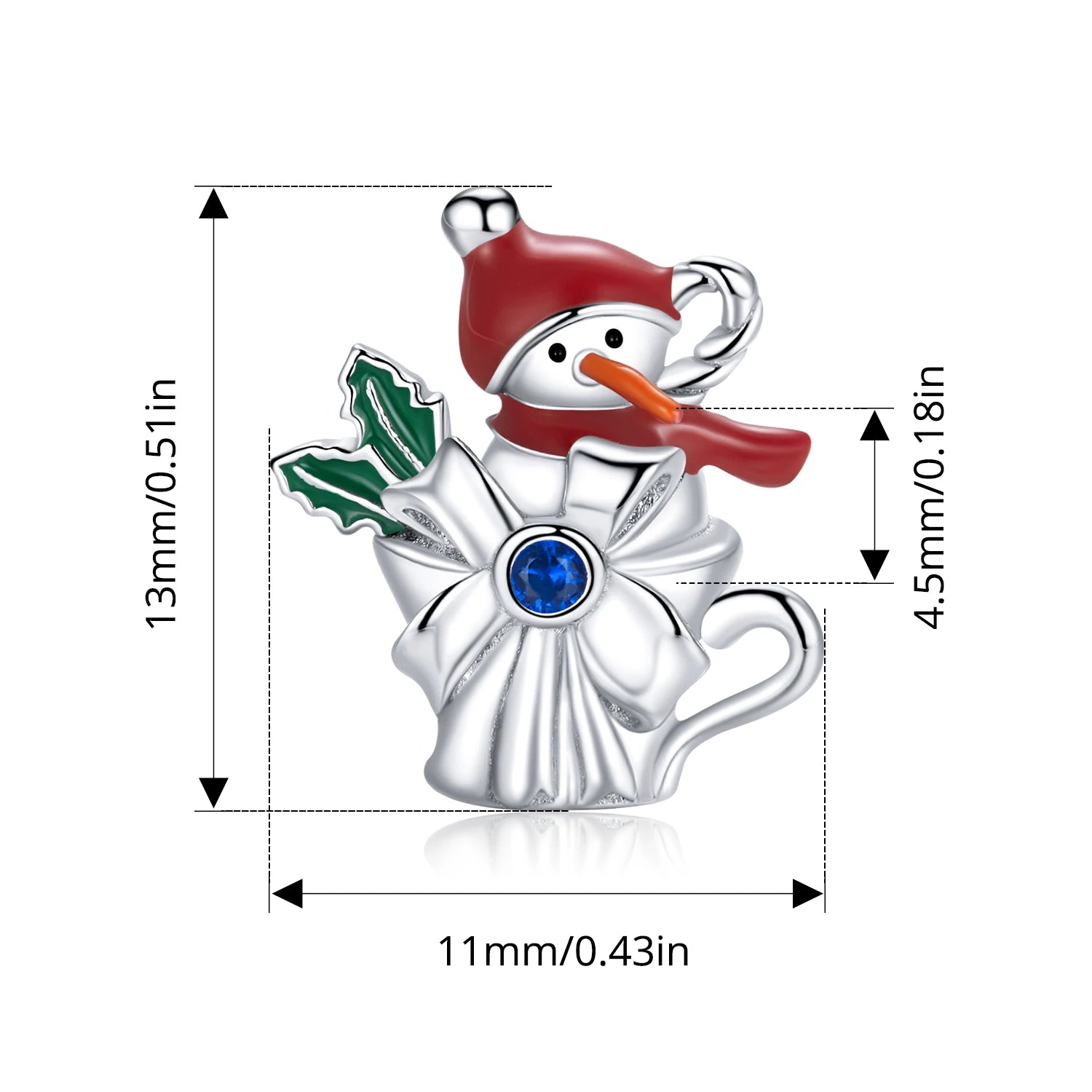 BISAER 925 Argent Sterling Noël Elk Bonhomme en Pain d'épice Père Noël Breloque Perles Arbre de Noël Cloche Renne Pendentif Fit Bracelet DIY