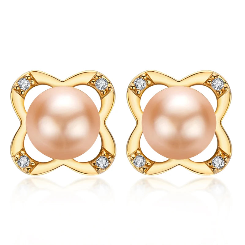 Real Natural Freshwater Pearl Fashion Earrings Ladies Elegant Earrings Jewelry Valentine's Day Girlfriend Birthday Wedding Gift