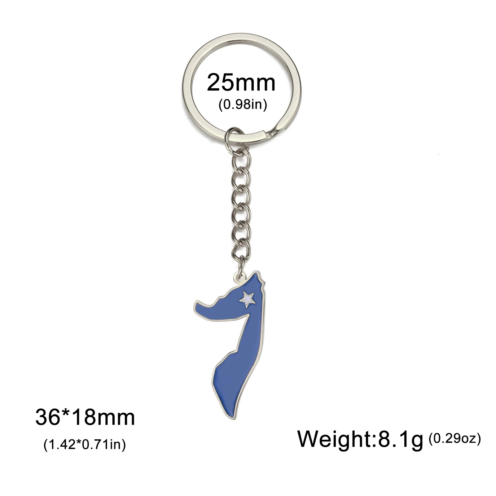 Dreamtimes France Poland Mexico Map Pendant Keychain for Women Men Stainless Steel Key Ring Qatar Ghana Syria Haiti Jewelry