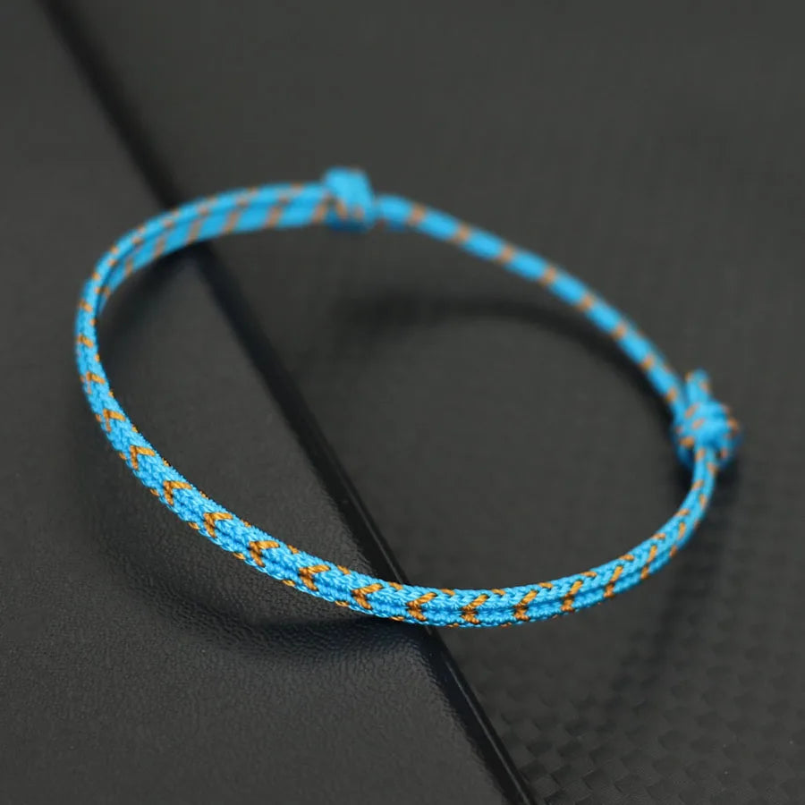 4 Colors Lucky Rope Bracelet For Men Grade A 2mm Thin String Charm Braslet Handmade Adjustable Friendship Braclet Boyfriend Gift