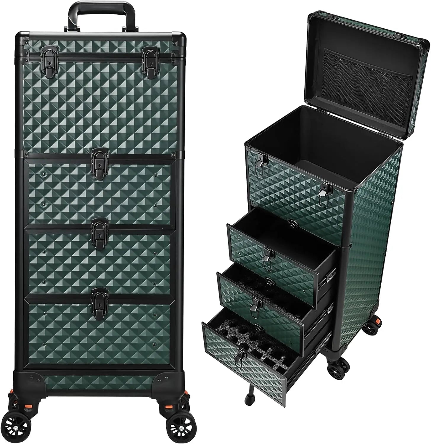 NEW Salon Cart with 3 Drawers,Nail Trolley Cart &Wheels Salon Station Rolling Makeup Train Case Cosmetology Case Organizer Cases - Madeinsea©