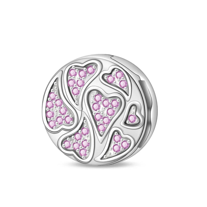 New 925 Silver Donut Protection Lotus Heart Shaped Charms Flat Beads Fit 3mm 925 Original Bracelet DIY Jewelry Birthday Gift