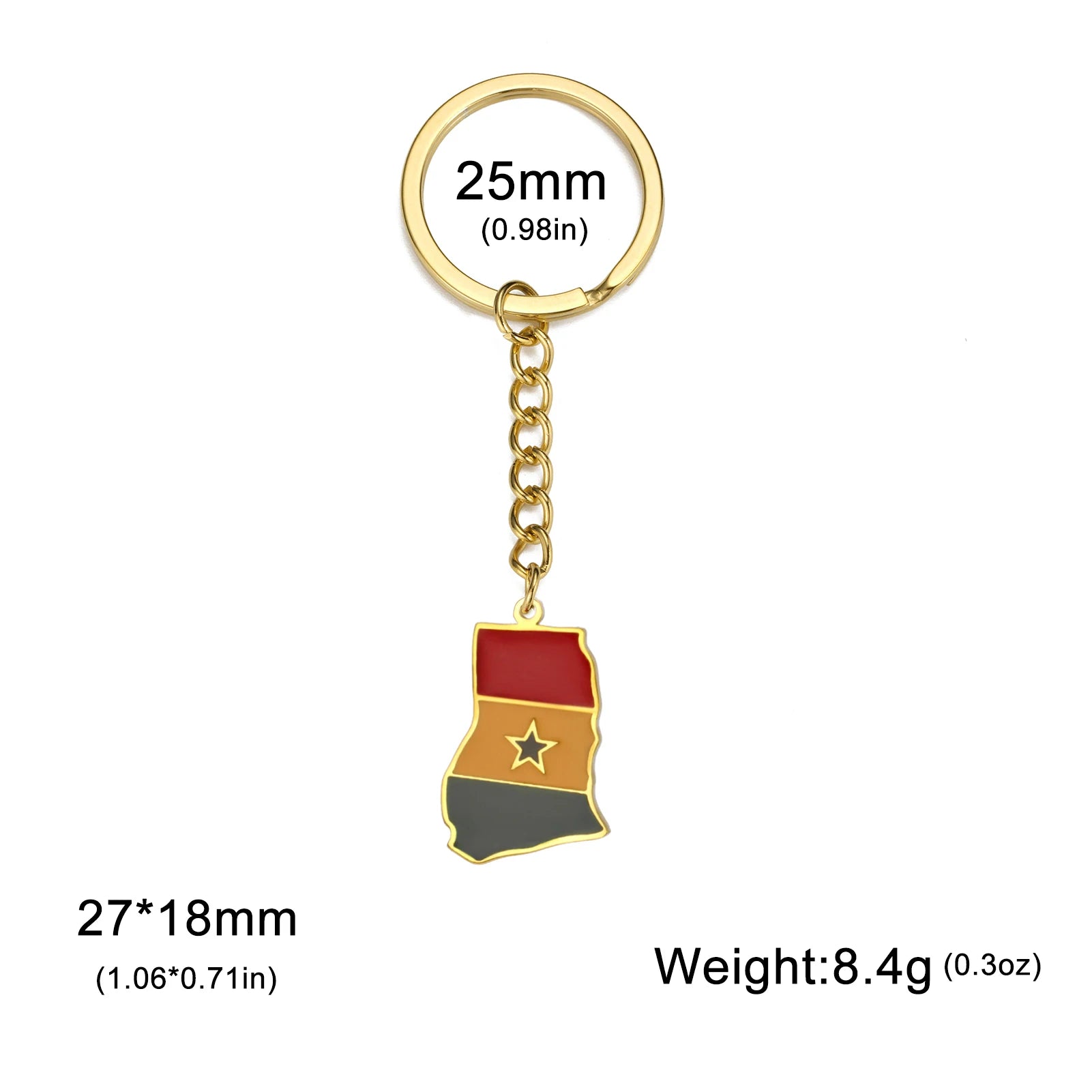 Dreamtimes France Poland Mexico Map Pendant Keychain for Women Men Stainless Steel Key Ring Qatar Ghana Syria Haiti Jewelry