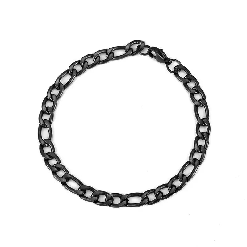 3/5/7/11mm Stainless Steel Figaro Chain Bracelet Bangle for Men Women Hiphop Trendy Wrist DIY Bracelet Jewelry