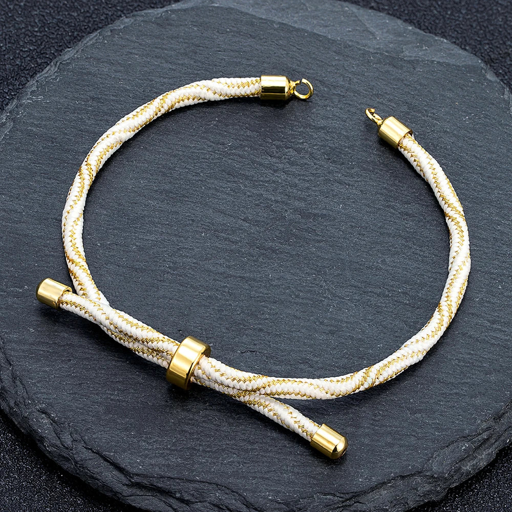 MKENDN Half Finished Adjustable Cord Bracelet DIY Bracelet Silk Cord Accessories  Bracelet Findings Craft