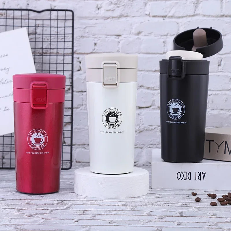0.5L Thermal Mug Double Wall 304 Stainless Steel Coffee Cup Vacuum Flask Thermos Water Bottle Tea Coffee Leak-proof Thermos Mug