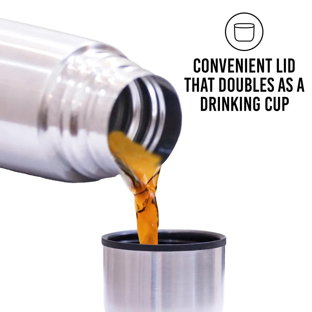Best Stainless Steel Coffee Thermos Double Wall Insulation Can Provide Hot or Cold Drinks for Hours Fits in Most Car Cup Holders