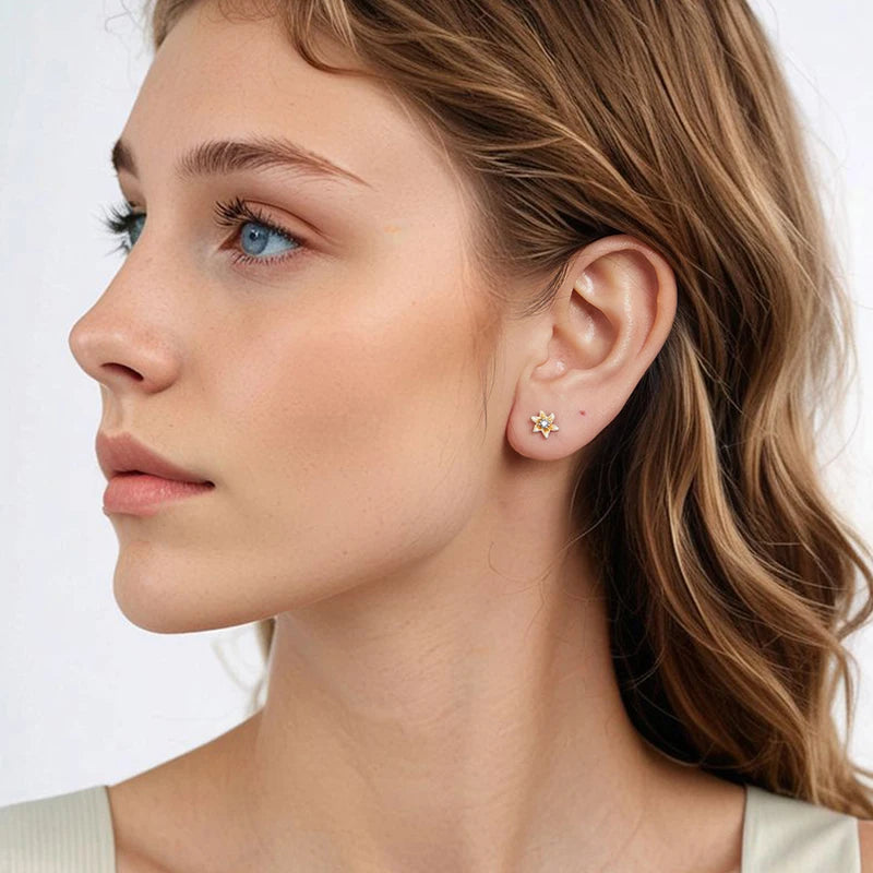 WOSTU 925 Sterling Silver Lovely Yellow Zircon Flower Pearl Open rings Spring Jewelry Gift For Family Daughter Girl Mom CQE1863