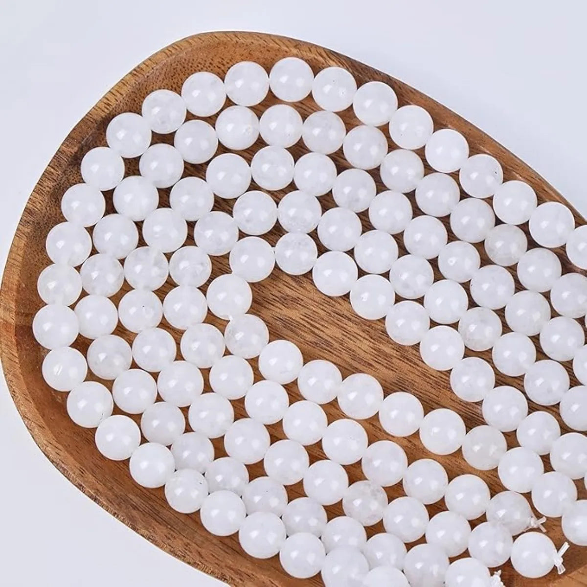 Genuine Natural Selenite Stone Near-round Semi-precious Loose Beads for Bracelet Necklace Diy Jewelry Making Accessories