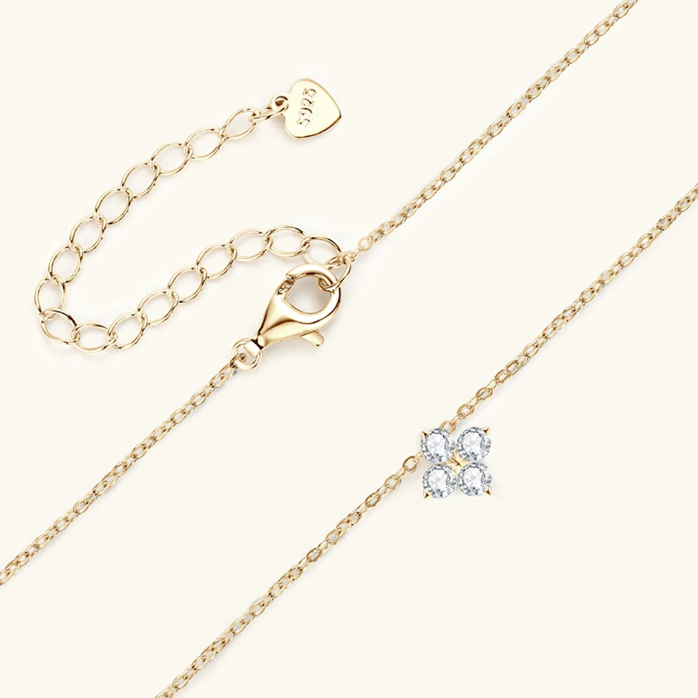 Serenity 3mm D Moissanite Necklace For Women Gift Sparkling Lab Diamond Pendant Necklace S925 Sterling Silver Jewelry Plated 18K - Madeinsea©
