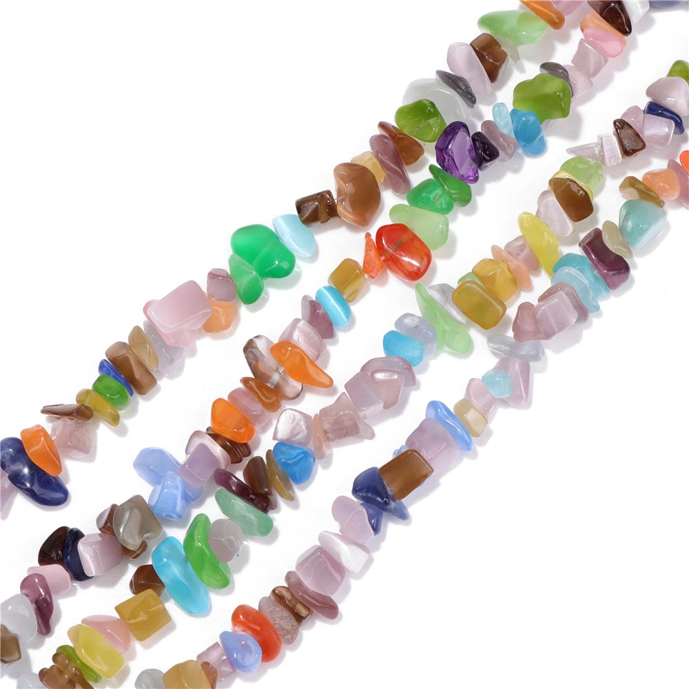 Natural Purple Stone Gravel 5-8MM Irregular Shape fluorite Amethyst Jade Loose Spacer Chips For Jewelry Making Necklace Bracelet