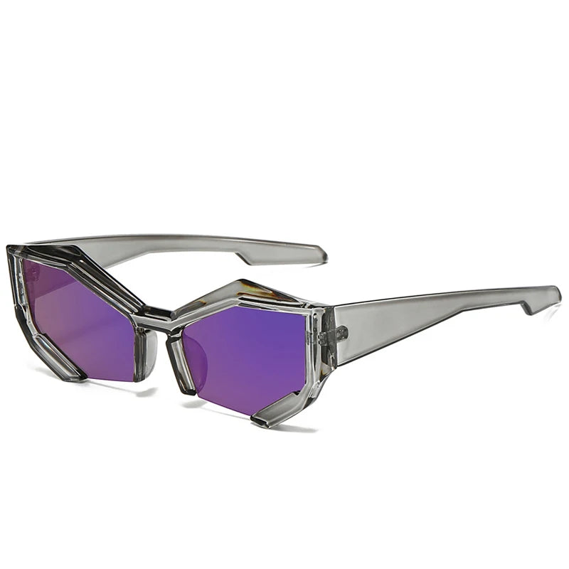 Cat Eye Sport Halbrahmen Sonnenbrille Frauen Männer Neue Luxusmarke Y2K Punk Sonnenbrille Für Damen Kleine Rahmen Shades Brillen UV400