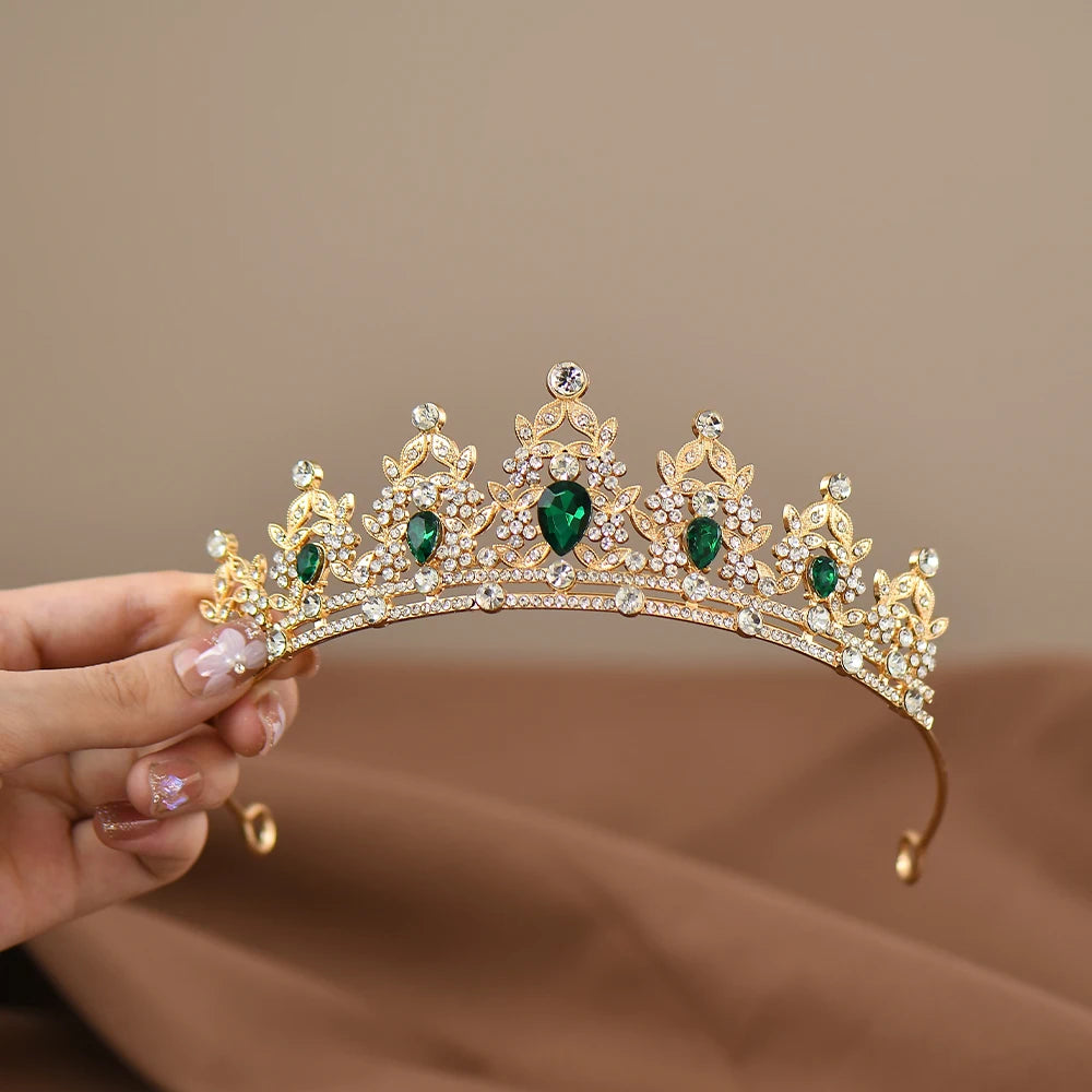 Children's Princess Crown Crystal Headband, Girls' Hair Accessory, High-End Elegance, Dance Performance, Birthday Gift Crown