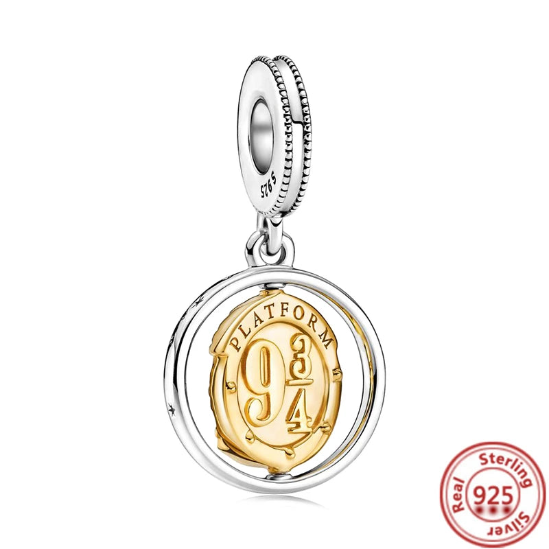 MINISO Disney Hot selling S925 Sterling Silver Harry Potter Charm Suitable Original Pandora Bracelet Exquisite Gift For Women