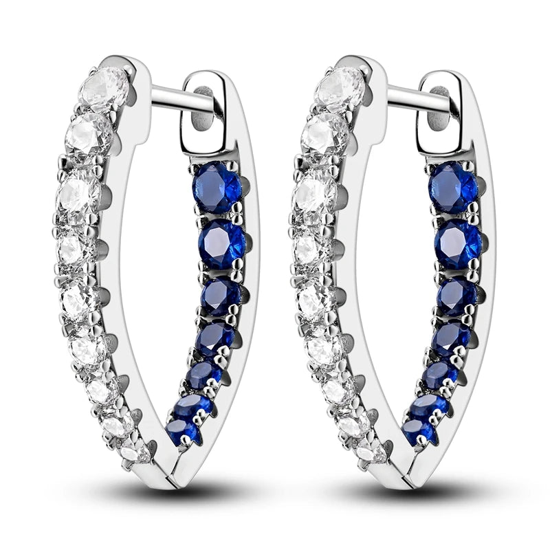 Hoop Earring 2024 New 925 Sterling Silver Earring Women Drop Earring For Wedding Engagement Birthday Party Fashion Jewelry Gift