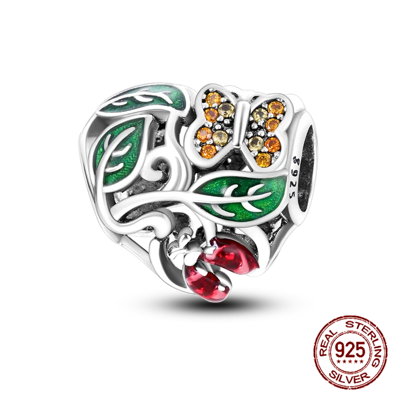 Schmetterling Blume Tier Perlen Fit Pandora Original armband charms Silber 925 Halskette pendientes mujer für Frauen Schmuck machen