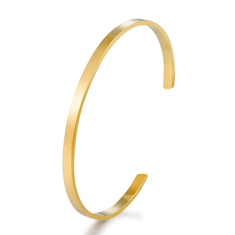 MKENDN Klassisches, leichtes Luxus-Armband aus Edelstahl – minimalistisches Unisex-Armband – Schmuckgeschenk für Paare