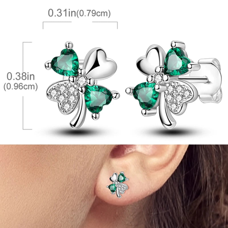 Earrings 925 Sterling Silver Stud Earrings Unicorn Star Zircon Stud Hoop Earrings For Women Girls Lovely Fashion Jewelry Gift