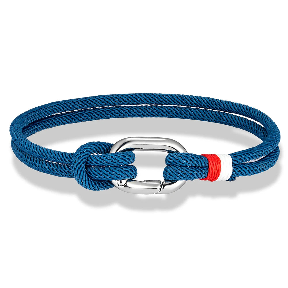 MKENDN New Nautical Mens Thin Rope Bracelet With Oval Circle Spring Clasp For Surfer Beach Jewelry Gifts - Madeinsea©