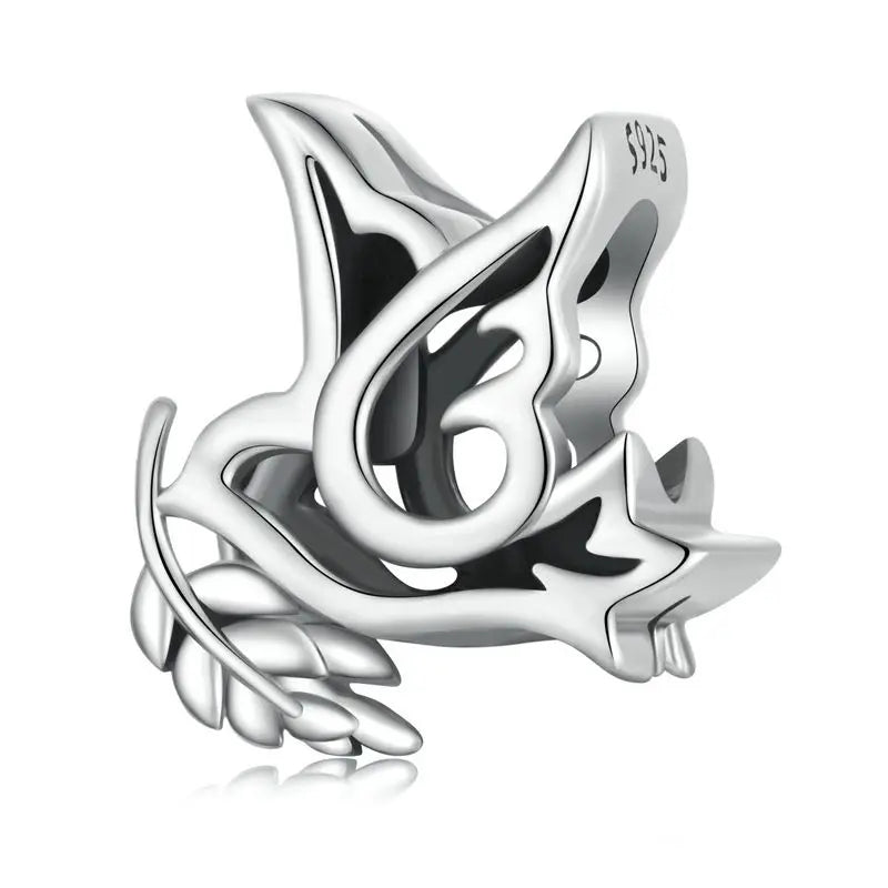 WOSTU 925 Sterling Silver Religious Openable Bible Book Charm Cross Faith Pendant Celtic Knot bead Fir Bracelet DIY Family Gift