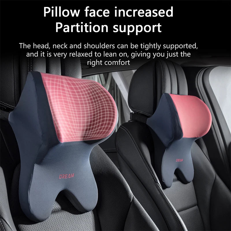 Car Lumbar Support Headrest Neck Pillow Support Universal Soft Neck Pillows Cushion Car Memory Foam Lumbar Pillow Back Support - Madeinsea©