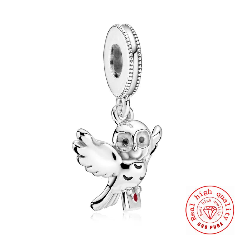 MINISO Disney Hot selling S925 Sterling Silver Harry Potter Charm Suitable Original Pandora Bracelet Exquisite Gift For Women