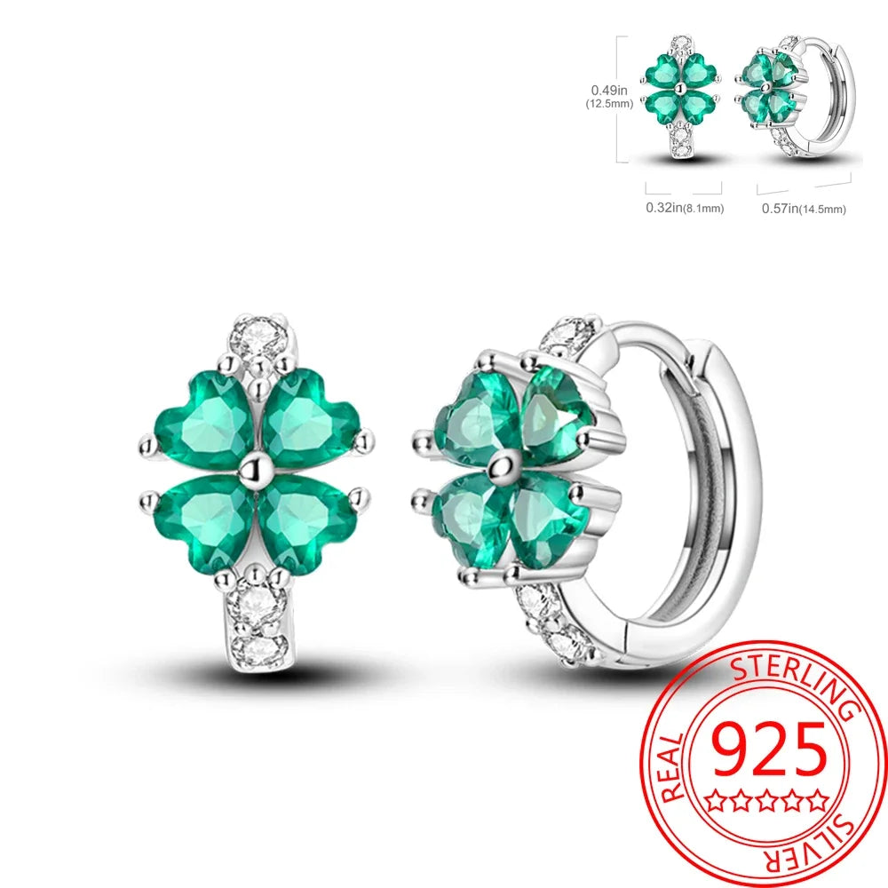 Ear Ring Series 925 Sterling Silver Star Moon Unicorn Tulip Flower Butterfly Bee Geometry Earrings Ladies Pairing with Jewelry