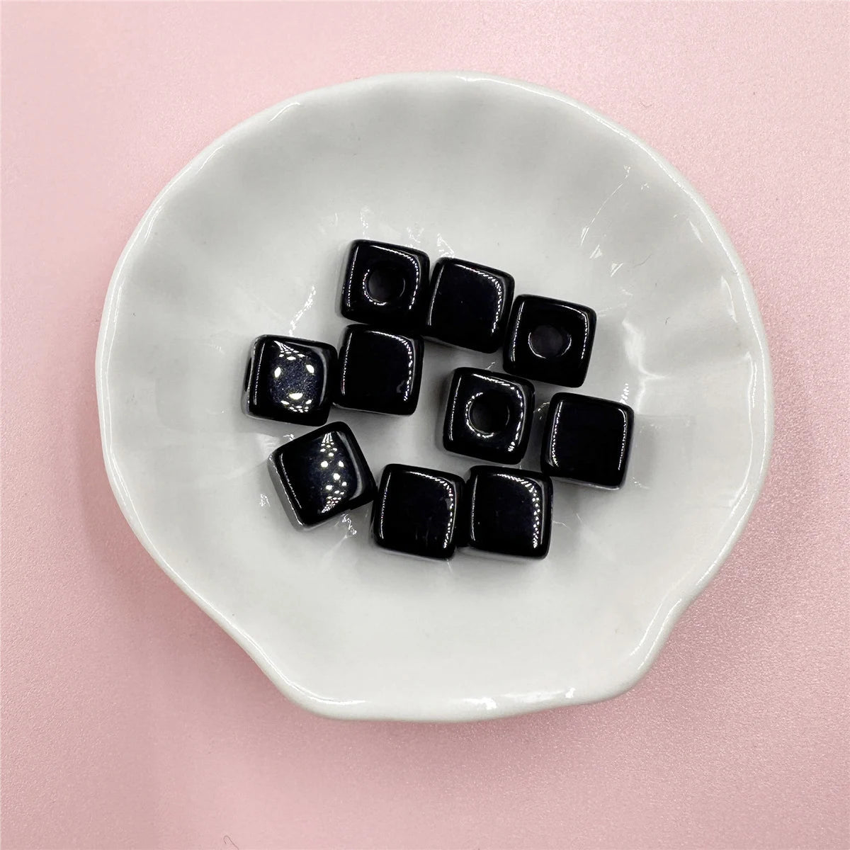 10pcs 10mm Square Shape Beads For Jewelry Making Spacer Candy color Acrylic Beaded Jewelry Materials