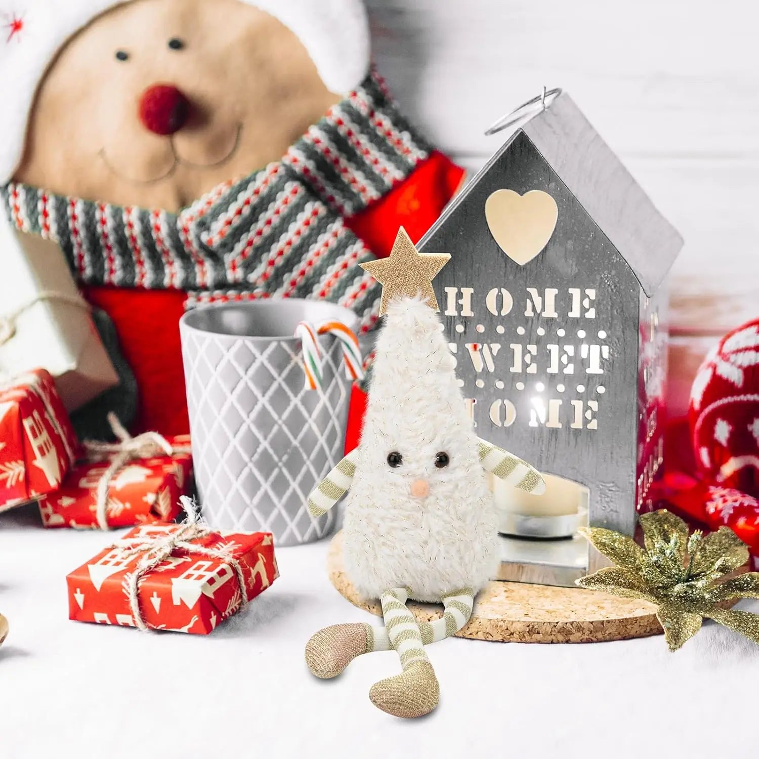 Christmas Decoration Long Legs Christmas Tree Doll Christmas Children Gift Hotel Mall Window Decoration Christmas Plush Ornament