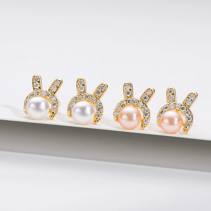 OXTAO 1Pair Fashion  Women Stud Earrings Crystal Ear Climbers / Crawlers Clear Rhinestone Earring For Women Party Jewelry Gift