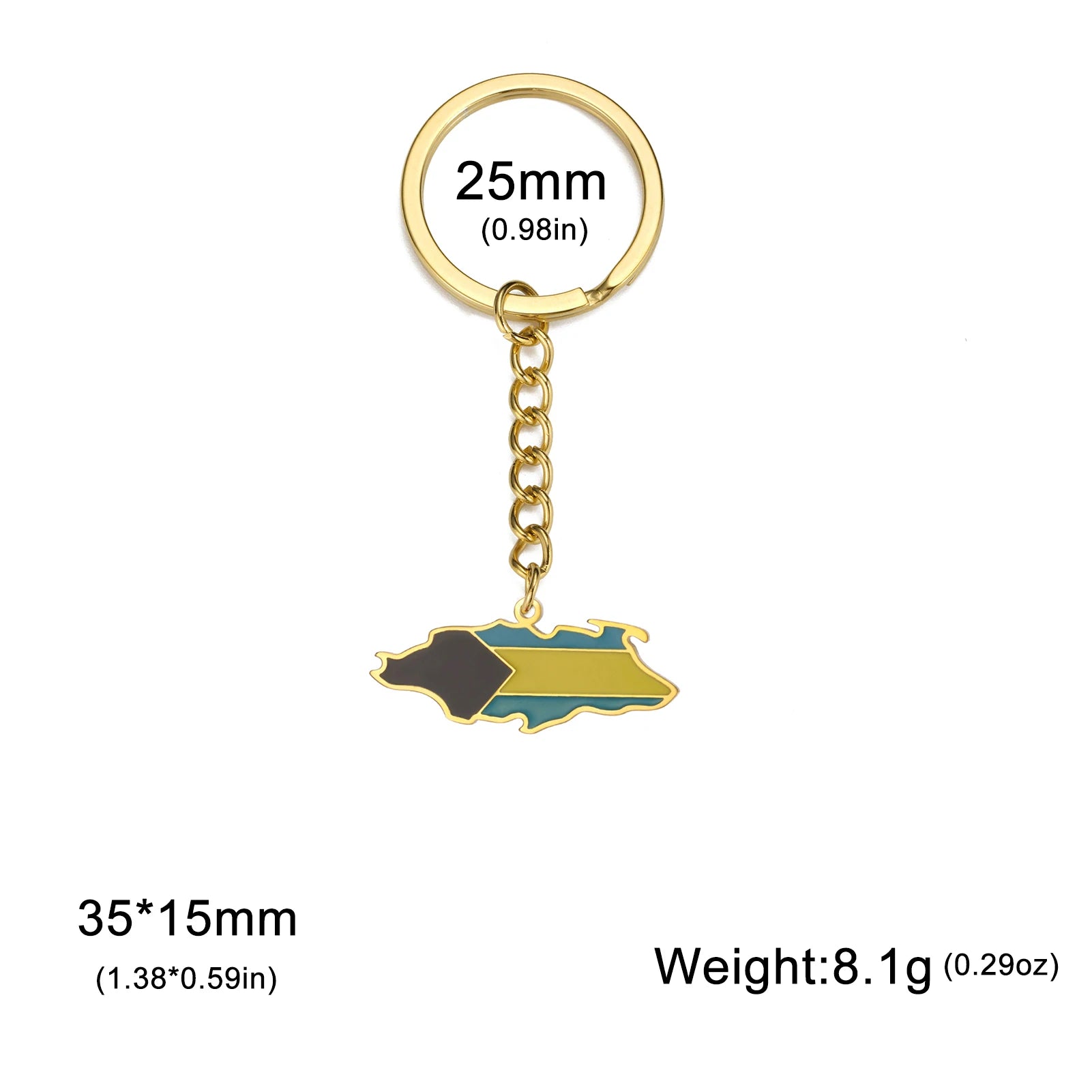 Dreamtimes France Poland Mexico Map Pendant Keychain for Women Men Stainless Steel Key Ring Qatar Ghana Syria Haiti Jewelry