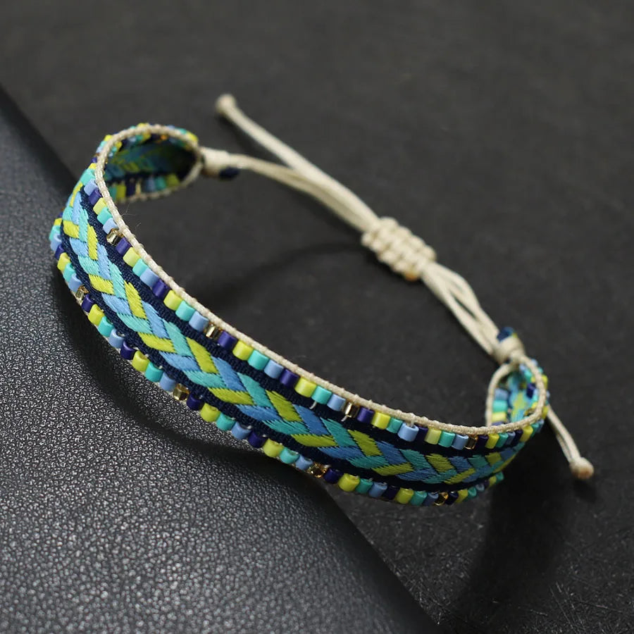 Bohemia Handmade Weaven String Bracelet Men Women Seed Beads Braclet Adjustable Ethnic Tibet Braslet Beach Leisure Pulseira Gift