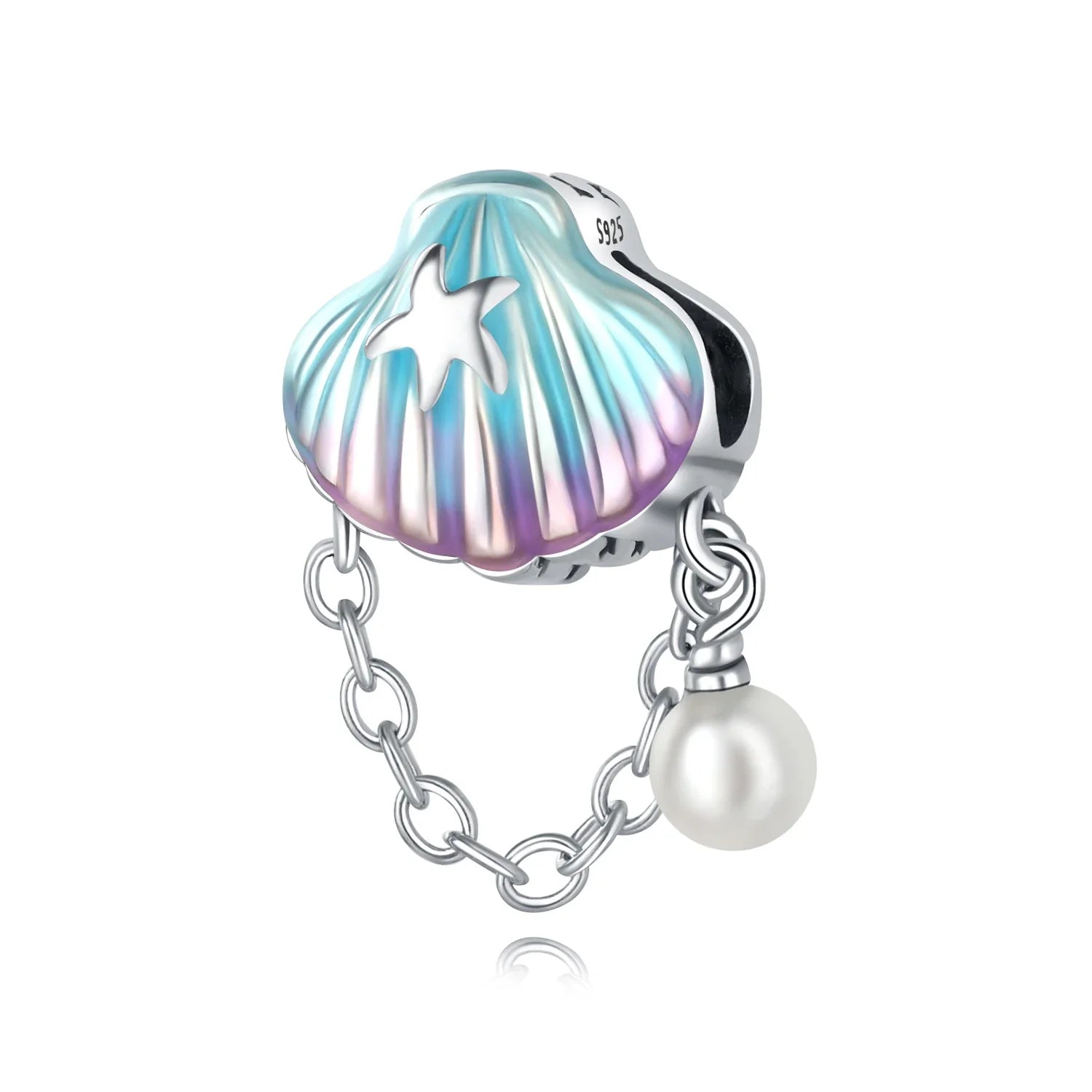 Summer 925 Sterling Silver Sea Mermaid Shell Charm Pendant Beads Fit Charms  Original Bracelet for Women Jewelry Making