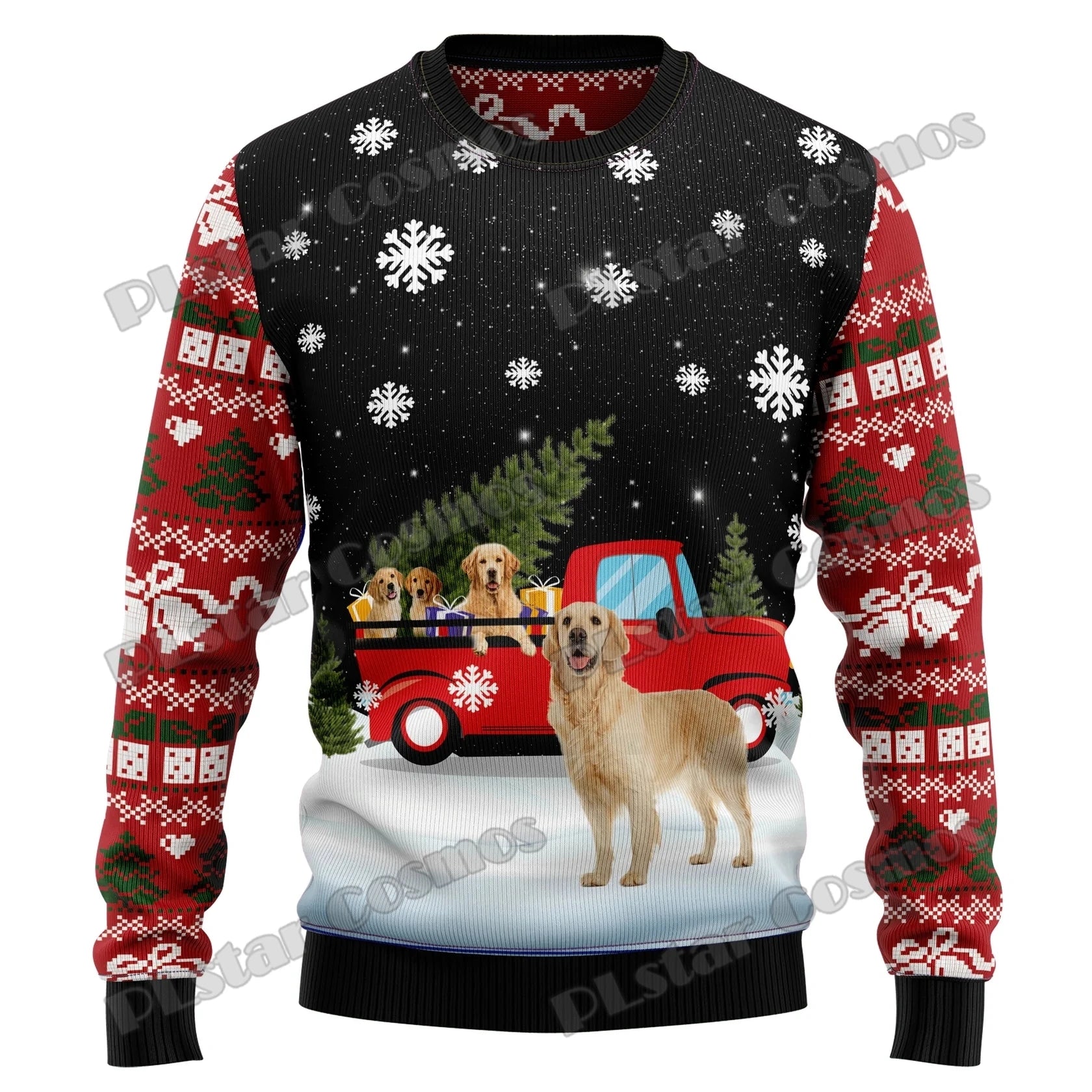 Funny Horse Christmas Graphic 3D Printed Fashion Men's Ugly Christmas Sweater Winter Unisex Casual Knit Pullover Sweater MYY15