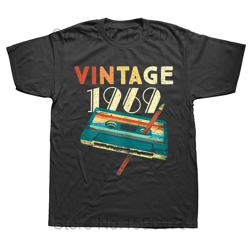 Vintage 1969 Music Cassette 50th Birthday Gifts 50 Years Old T-Shirt