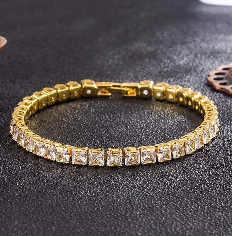 Sparkling 3/4/5/6.5MM Black White Full Moissanite Diamond Tennis Bracelet for Men Women Original S925 Silver Link Bracelets