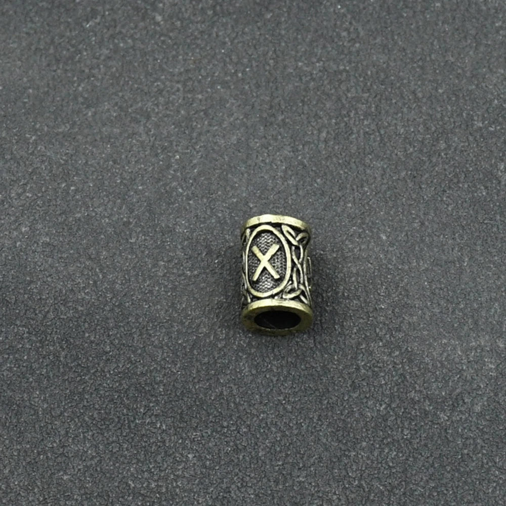 Hair Braid beard Dreadlock Beads rings tube Viking Rune Pattern Design for Hair Styling Accessories