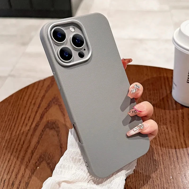 Luxury Matte Leather Phone Case for Xiaomi Redmi Note 14 13 12 12S 11 11S 10S Pro Plus Redmi 14c 13c 12c 4G 5G Shockproof Cover