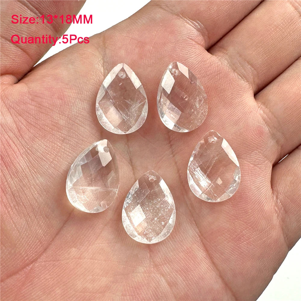 Wholesale Natural Stone Clear Quartz Crystals Beads Faceted Smooth Irregular Loose Bead For Jewelry Making Charm Accessories DIY