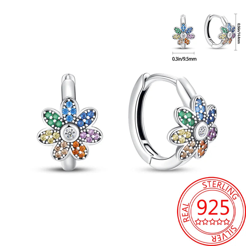 Hot Sale Bee Earrings For Girl Lovely Yellow Black Dancing Bee Happy S925 Hoop Earrings Birthday Gift Silver Jewelry